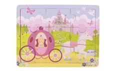 Bigjigs Toys Dřevěné puzzle princezna s kočárem 